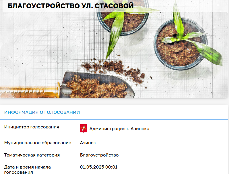 Ачинцам предлагают высказать своё мнение о благоустройстве ул. Стасовой.