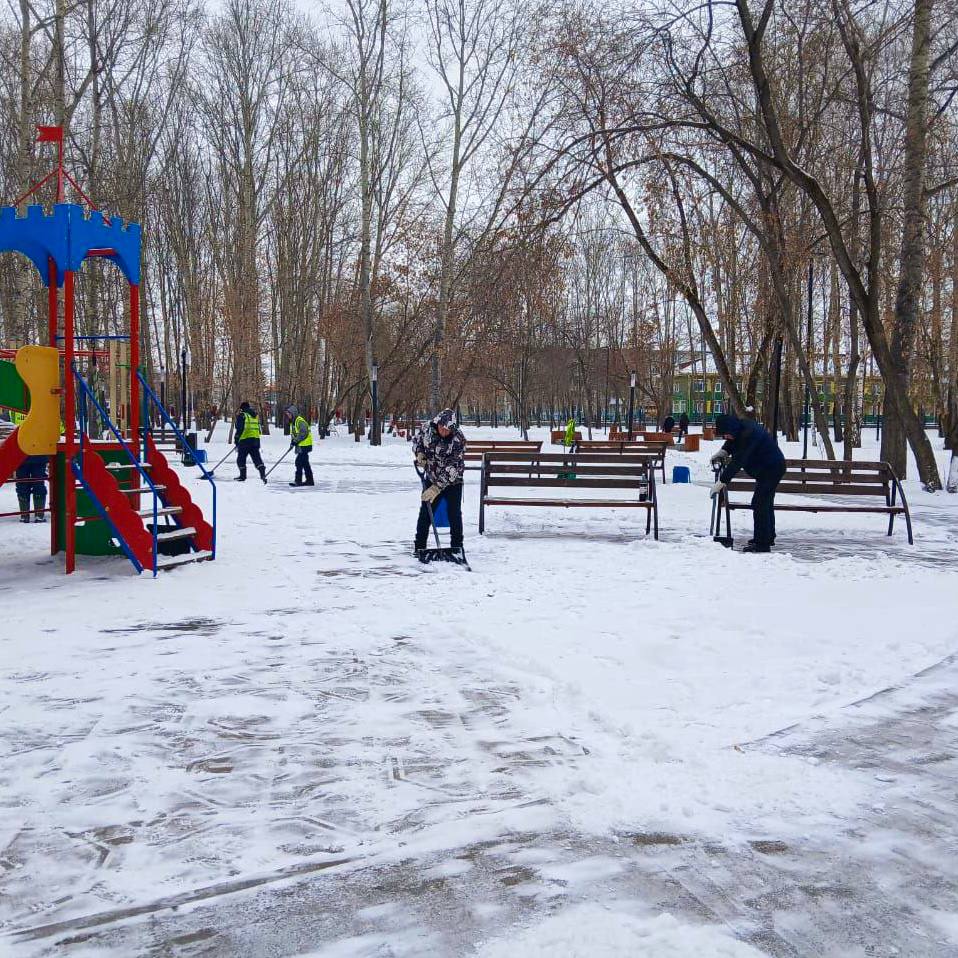 План уборки общественных пространств в новогодние праздники.