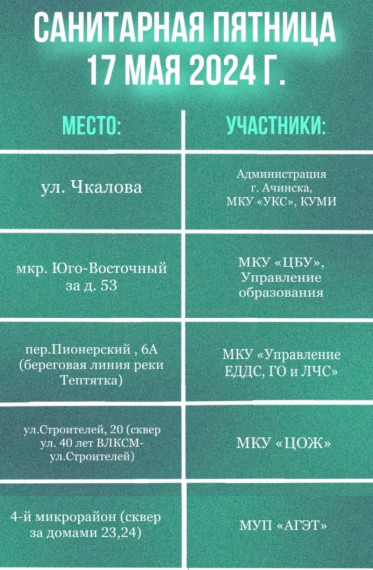 Двухмесячник чистоты в Ачинске продолжается. Двухмесячник чистоты в Ачинске продолжается.